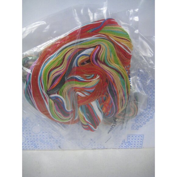 Bucilla Christmas Tree Skirt Kit Stamped Cross Stitch Festive Teddies Bears READ - Picture 7 of 9